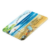 カクテルビーチチェアハッピープレイスクルーズドア マグネット (左側)