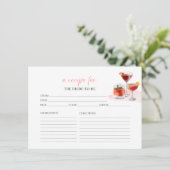 カクテルフローラブライダルシャワーレシピカード 招待状 (スタンド正面)