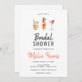 カクテルブライダルシャワーへの招待 招待状 (正面/裏面)