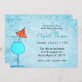 カクテルブライダルシャワーへの招待 招待状 (正面/裏面)