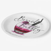 カクテルブランチとバブリーナプキン ペーパープレート (アングル)