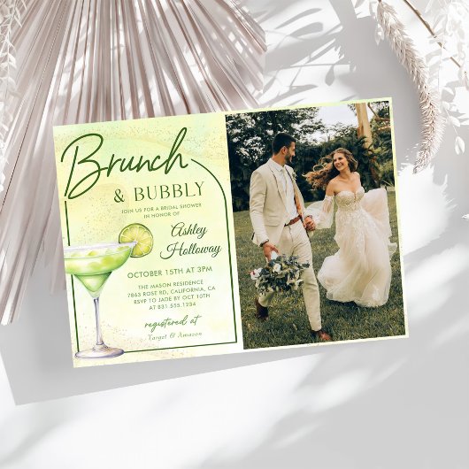 カクテルブランチ&バブリーブライダルシャワー写真 招待状