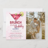 カクテルブランチ&バブリーブライダルシャワー写真 招待状 (正面)