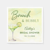 カクテルブランチ&バブリーブライダルシャワー スタンダードカクテルナプキン (正面)