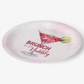 カクテルブランチ&バブリーブライダルシャワー ペーパープレート (アングル)