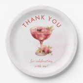 カクテルブランチ&バブリーブライダルシャワー ペーパープレート (正面)