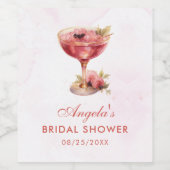 カクテルブランチ&バブリーブライダルシャワー ワインラベル (シングルラベル)