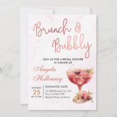 カクテルブランチ&バブリーブライダルシャワー 招待状 (正面)