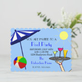 カクテルプールパーティー 招待状 (スタンド正面)