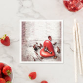 カクテルペーパーナプキンカントリーウッド鍵に私のハート スタンダードカクテルナプキン (インサイチュ)