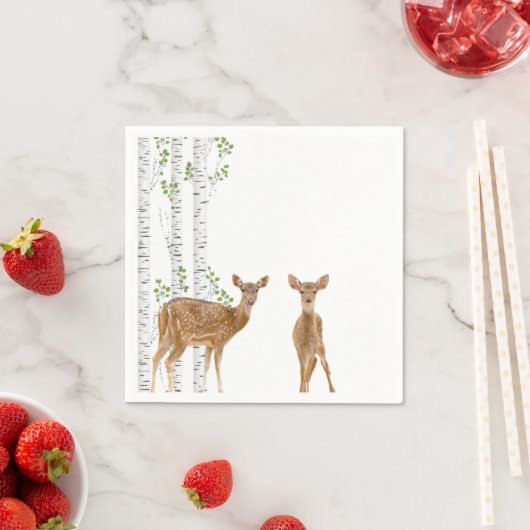 カクテルペーパーナプキンクリスマスディアドードウッドランドバック スタンダードカクテルナプキン (インサイチュ)
