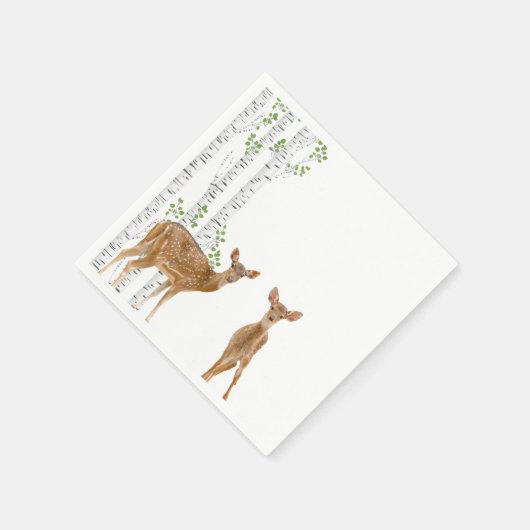 カクテルペーパーナプキンクリスマスディアドードウッドランドバック スタンダードカクテルナプキン (角)
