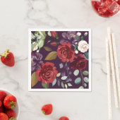 カクテルペーパーナプキンプラムパープルバラ金ゴールドGeome スタンダードカクテルナプキン (インサイチュ)