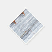 カクテルペーパーナプキンホワイトウォッシュウッドバーンドアCo スタンダードカクテルナプキン (角)