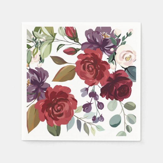 カクテルペーパーナプキンホワイトローズ金ゴールド幾何学模様F スタンダードカクテルナプキン (正面)