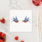 カクテルペーパーナプキン伝統的バードタトゥースパール スタンダードカクテルナプキン (インサイチュ)