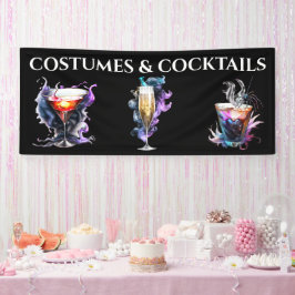 カクテルホラーハッピーアワー不気味なハローウィンパーティ 横断幕
