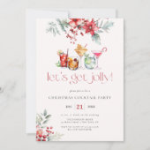 カクテルホリデーポインセテすてきィアをゲット 招待状 (正面)