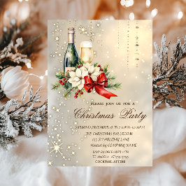 カクテルホリーベリーレッドボウカンパニークリスマス 招待状