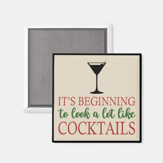 カクテルマグネットに似た見え始めた マグネット (正面/裏面)