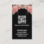 カクテルマルティニのロゴ |大理石とバラ 名刺 (裏面)