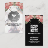 カクテルマルティニグレーロゴ | 大理石とバラ 名刺 (正面/裏面)