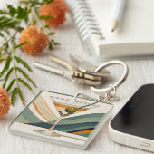 カクテルマルティニミッドセンチュリーデザイン キーホルダー (正面右)