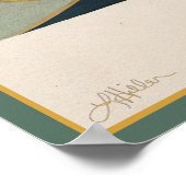 カクテルマルティニミッドセンチュリーデザイン ポスター (角)