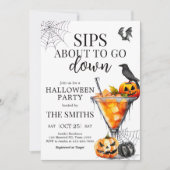 カクテルマルティーニハローウィンパーティ 招待状 (正面)