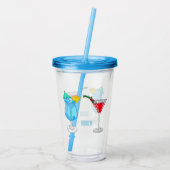 カクテルマンガイラストレーション アクリルタンブラー (裏面)
