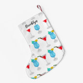 カクテルマンガイラストレーション スモールクリスマスストッキング (裏面 (吊り時))