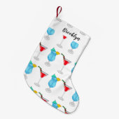 カクテルマンガイラストレーション スモールクリスマスストッキング (正面 (吊り時))