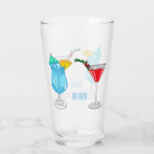 カクテルマンガイラストレーション タンブラーグラス (裏面)