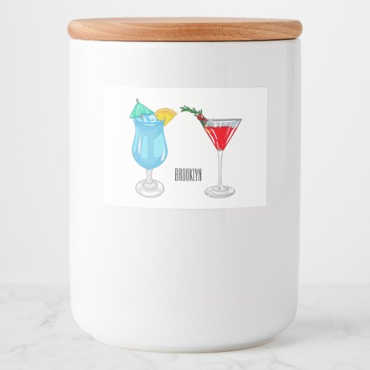 カクテルマンガイラストレーション フードラベル (正面)