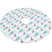 カクテルマンガイラストレーション ブラッシュドポリエステルツリースカート (アングル)