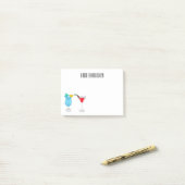 カクテルマンガイラストレーション ポストイット (デスク上)