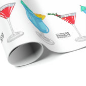 カクテルマンガイラストレーション ラッピングペーパー (ロールコーナー)