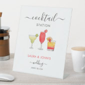 カクテルミックスドリンクカクテルステー結婚ション 台座サイン (インサイチュ)
