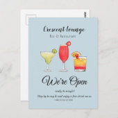 カクテルミックスドリンクバーの再開 ポストカード (正面/裏面)