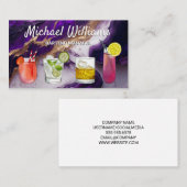 カクテルミックスドリンク |パープル金ゴールド大理石 名刺 (正面/裏面)