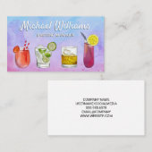 カクテルミックスドリンク |ミクソロジー水彩 名刺 (正面/裏面)
