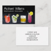 カクテルミックスドリンク |ミクソロジー |バー 名刺 (正面/裏面)