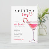 カクテルメイキング・スピリッツ明るいクリスマス・ホリデー 招待状 (スタンド正面)