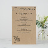 カクテルメニュー (スタンド正面)