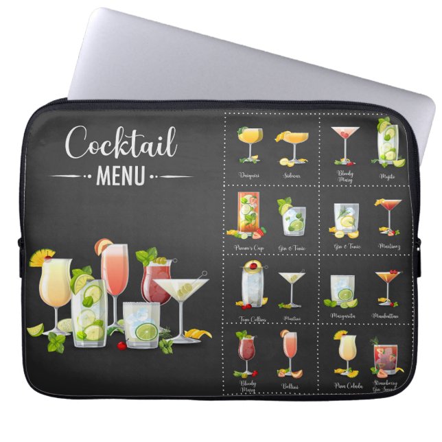 カクテルメニュー ラップトップスリーブ (正面)