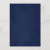 カクテルメニュー、飲み物メニュー、濃紺の結婚式セット メニュー (裏面)