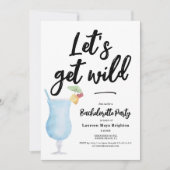 カクテルモダンガラスバチェロレッテ 招待状 (正面)