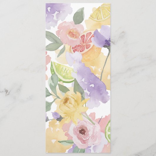 カクテルモダンシトラスウォーター色フローラパラダイス メニュー (裏面)