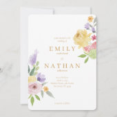 カクテルモダンシトラスウォーター色フローラパラダイス 招待状 (正面)