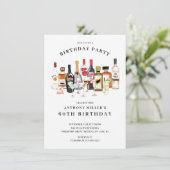 カクテルモダンバースデーパーティーへの招待 招待状 (スタンド正面)